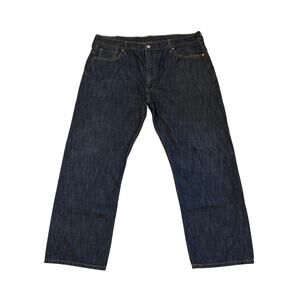 Levis 569 Jeans Men Size 42x32 (41x30) Blue Loose Fit Straight Leg Dark Wash